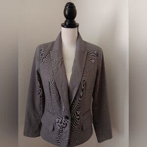 WORTHINGTON Gray Blazer With Detailed Stitching Design